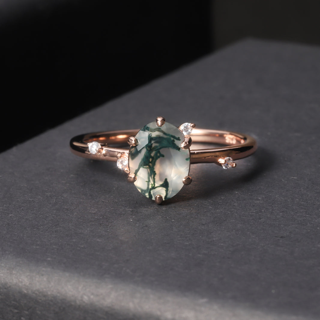 Moss Agate Engagement Rings —— Moss-Agate – moss-agate-shop